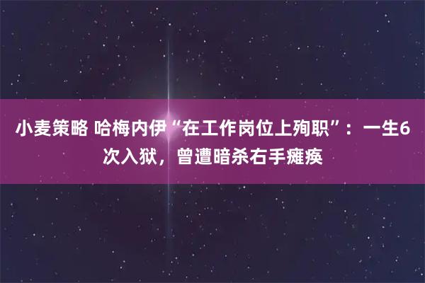 小麦策略 哈梅内伊“在工作岗位上殉职”：一生6次入狱，曾遭暗杀右手瘫痪