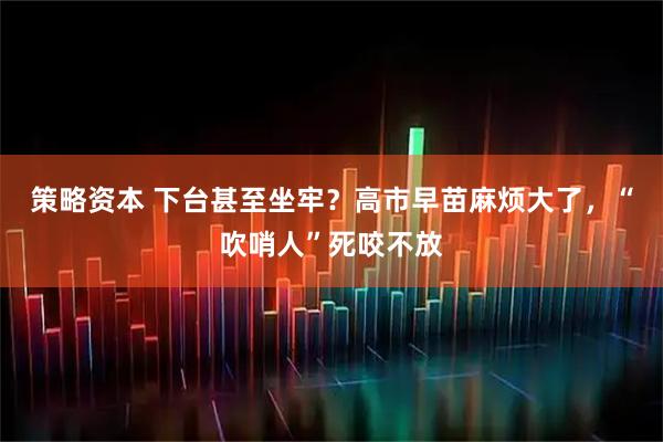 策略资本 下台甚至坐牢？高市早苗麻烦大了，“吹哨人”死咬不放